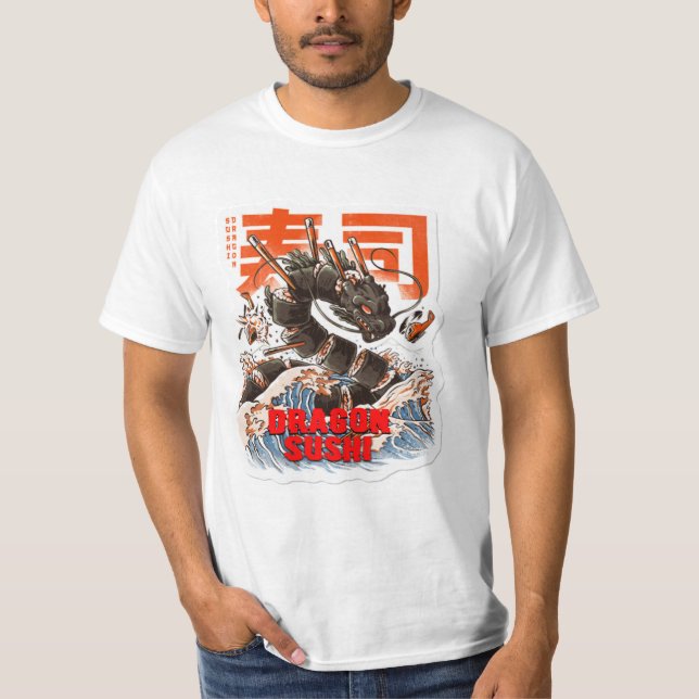 Camiseta melhor sushi para dragão  (Frente)