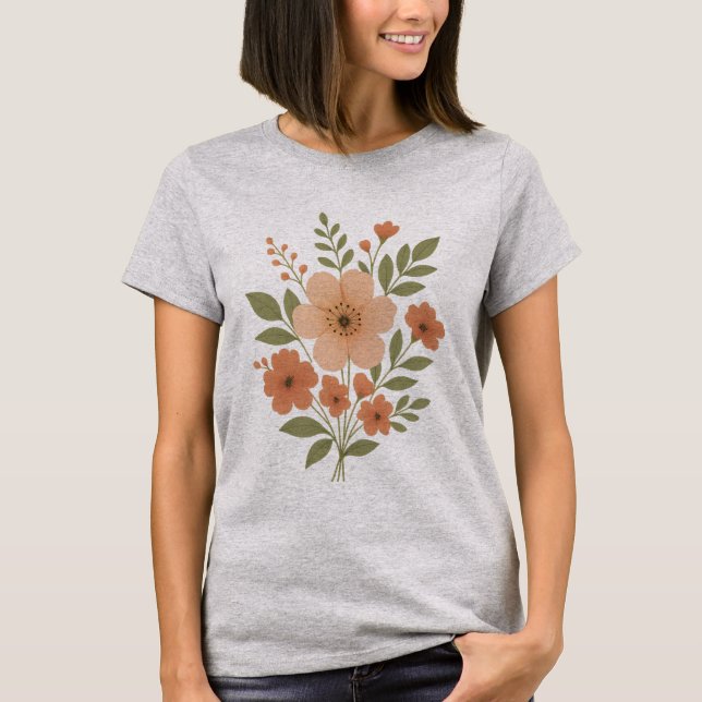 Camiseta Melhor T-Shirt floral (Frente)