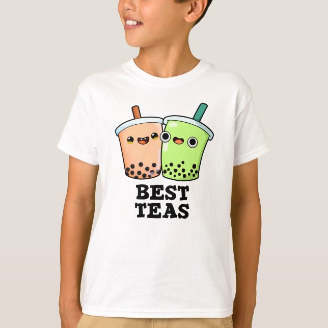 Camiseta Melhor Teas Engraçado Besties Boba Tea Pun (Frente)