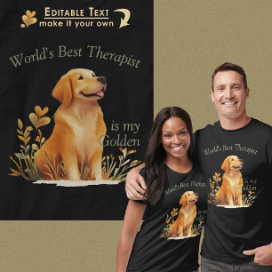 Camiseta Melhor Terapêutica do Mundo é Cão-Retriever Ouro