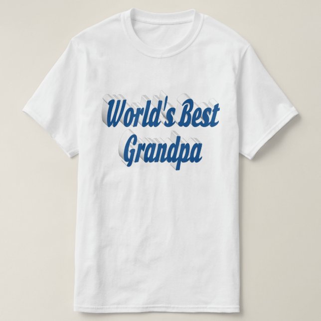 Camiseta Melhor texto azul do vovô (Frente do Design)