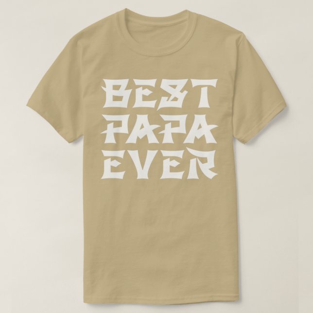 Camiseta Melhor Texto Chinês para Papa (Frente do Design)