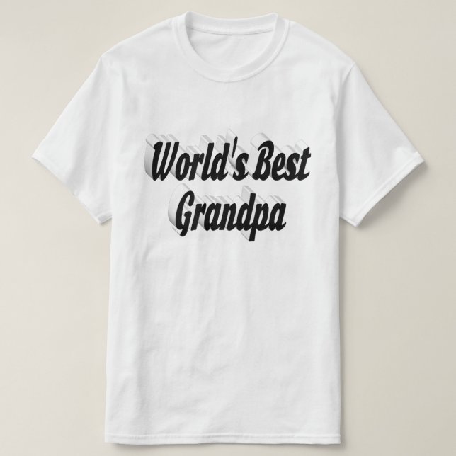 Camiseta Melhor texto preto do avô (Frente do Design)