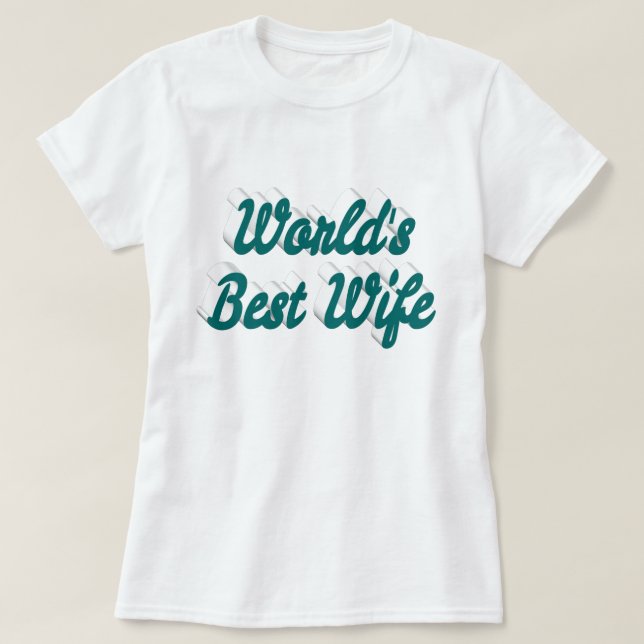 Camiseta Melhor texto verde da Esposa (Frente do Design)