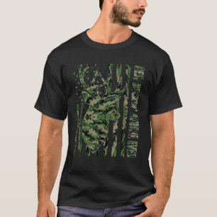 Camiseta Melhor Tia Buckin Ever USA Flag Camo Para Pai