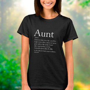 Camiseta Melhor Tia Citação de Definição Personalizada