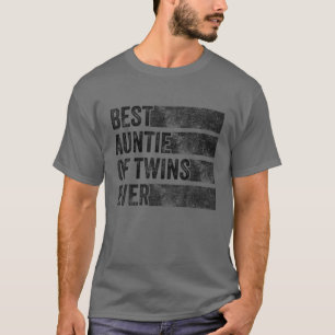 Camiseta Melhor Tia De Gêmeos Engraçado De Anunciação De Gr