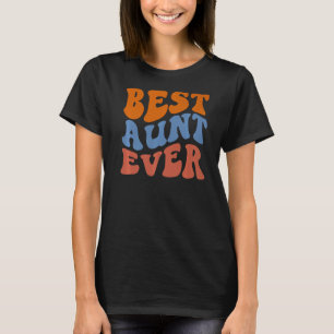 Camiseta Melhor tia de Groovy Ever com Hippie Boho 70s V