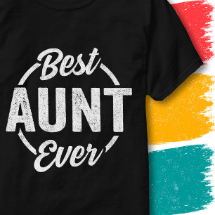 Camiseta Melhor Tia de Todos os Tempos Citação Gráfico Vint