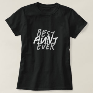 Camiseta Melhor Tia de Todos os Tempos Preto e Branco Grung