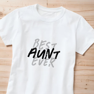 Camiseta Melhor Tia de Todos os Tempos Preto e Branco Grung