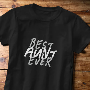 Camiseta Melhor Tia de Todos os Tempos Preto e Branco Grung