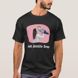 Camiseta Melhor tia Ever BAE carregar sua foto horizontal