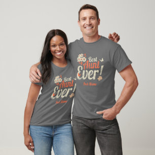 Camiseta Melhor Tia Ever Vintage Tia Aniversário Madrinha