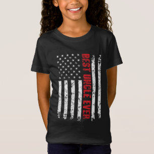 Camiseta Melhor Tio Alguma Bandeira Americana Presente Para
