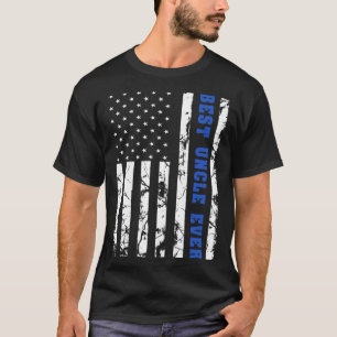 Camiseta Melhor Tio Alguma Vez Nos EUA Vintage Flag Família