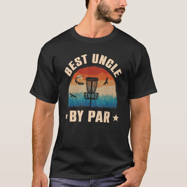 Camiseta Melhor Tio De Longe Homens Golf Sunset Retro Decor (Frente)