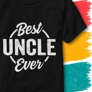 Camiseta Melhor Tio de Todos Citação Retro Vintage Tio Engr