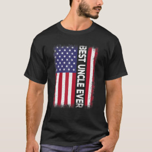 Camiseta Melhor Tio Ever American Flag Patriótico EUA