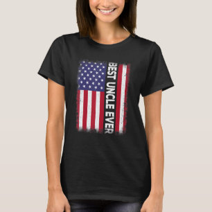 Camiseta Melhor Tio Ever American Flag Patriótico EUA