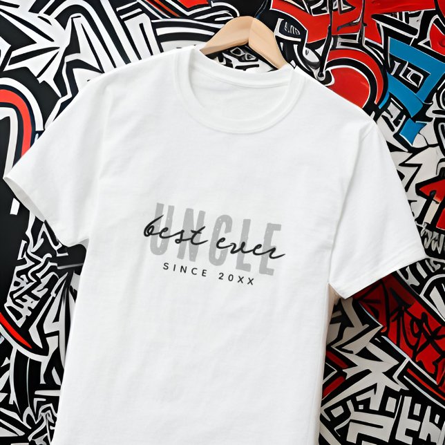 Camiseta Melhor Tio Nunca Moderno Dia de os pais Simples El (Criador carregado)