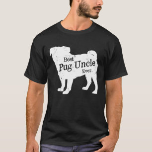 Camiseta Melhor Tio Pug de Todos os Tempos Orgulhoso Vintag