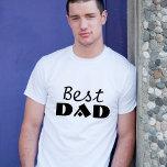 Camiseta Melhor Tipografia Negra Pai Dia dos Pais<br><div class="desc">Melhor Pai Tipografia Negra Camiseta do Dia dos Pais</div>
