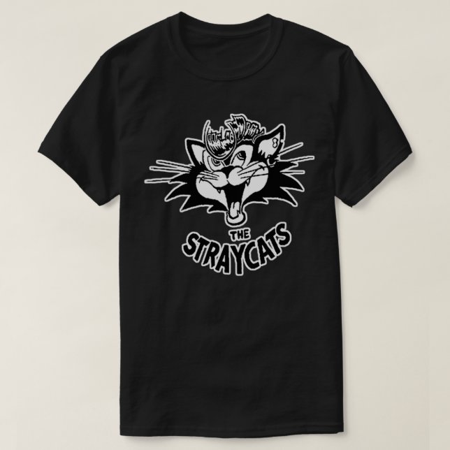 Camiseta melhor tratamento do logotipo de gatos vadios (Frente do Design)