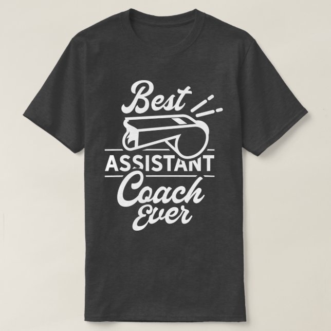 Camiseta Melhor treinador assistente de treinador nunca mai (Frente do Design)