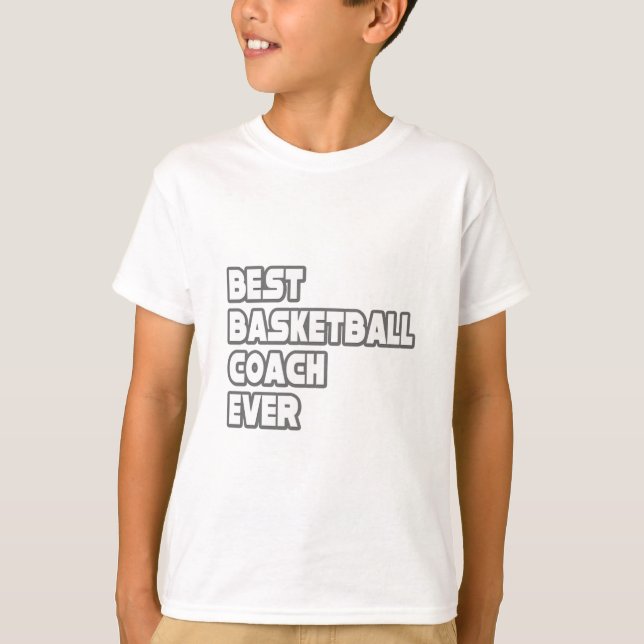 Camiseta Melhor treinador de basquetebol (Frente)