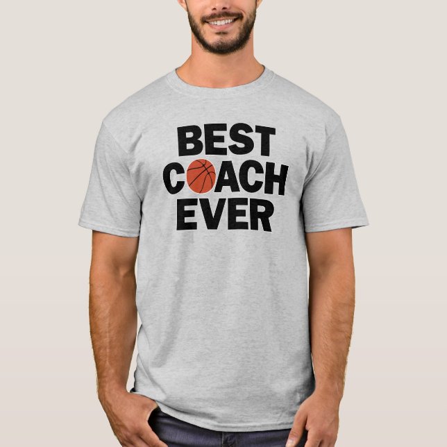 Camiseta Melhor treinador de basquetebol masculino (Frente)