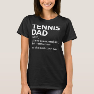 Camiseta Melhor treinador de definição de Pai de tênis