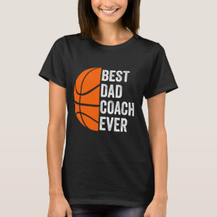 Camiseta Melhor treinador de Pai de basquetebol Dia de os p