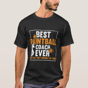 Camiseta Melhor Treinador De Paintball De Sempre Para A Equ