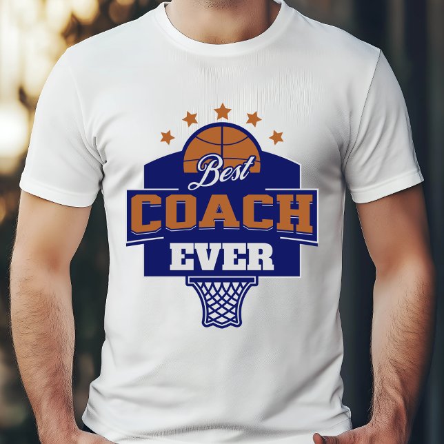 Camiseta Melhor treinador de sempre - Design de basquete (Criador carregado)