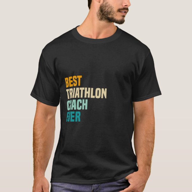 Camiseta Melhor Treinador Triathlon Nunca (Frente)