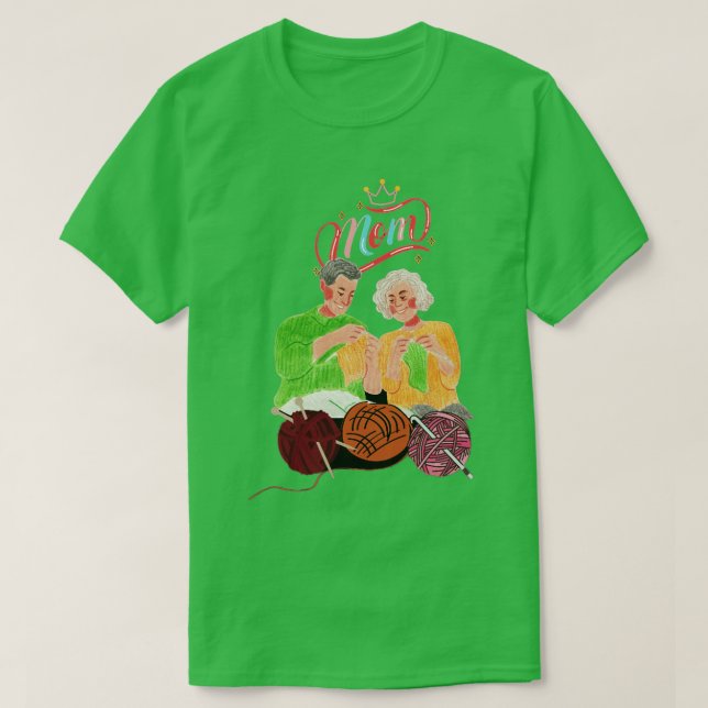 Camiseta Melhor tricô Mãe De 120 (Frente do Design)