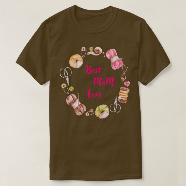Camiseta Melhor tricô Mãe De 137 (Frente do Design)
