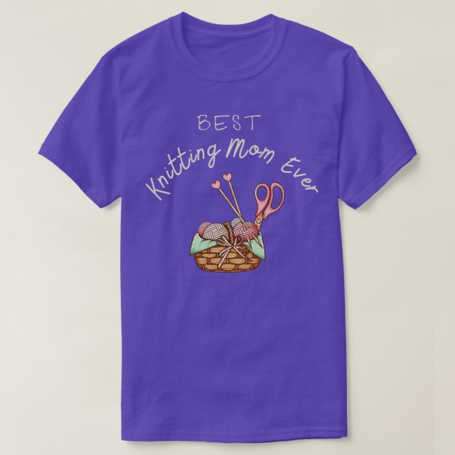 Camiseta Melhor tricô Mãe De 163 (Frente do Design)