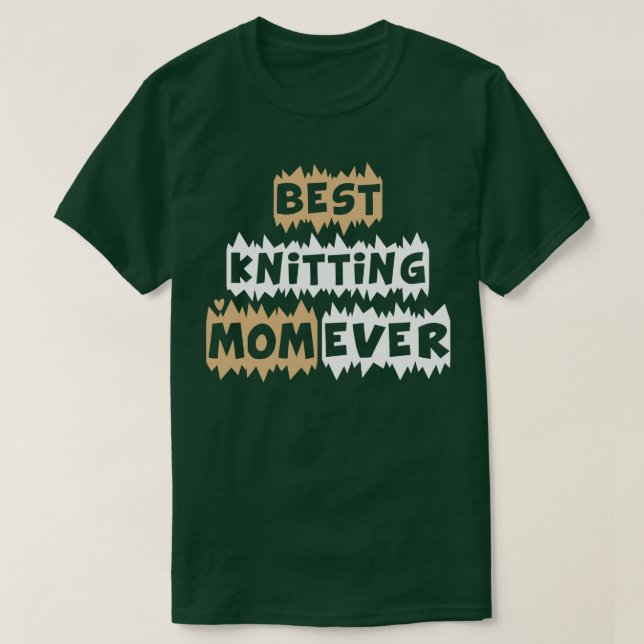 Camiseta Melhor tricô Mãe De 456 (Frente do Design)