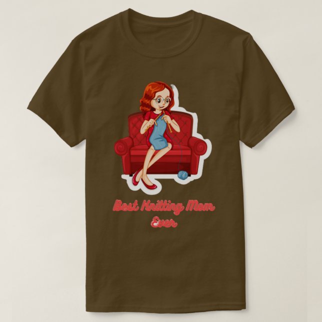 Camiseta Melhor tricô Mãe De 489 (Frente do Design)