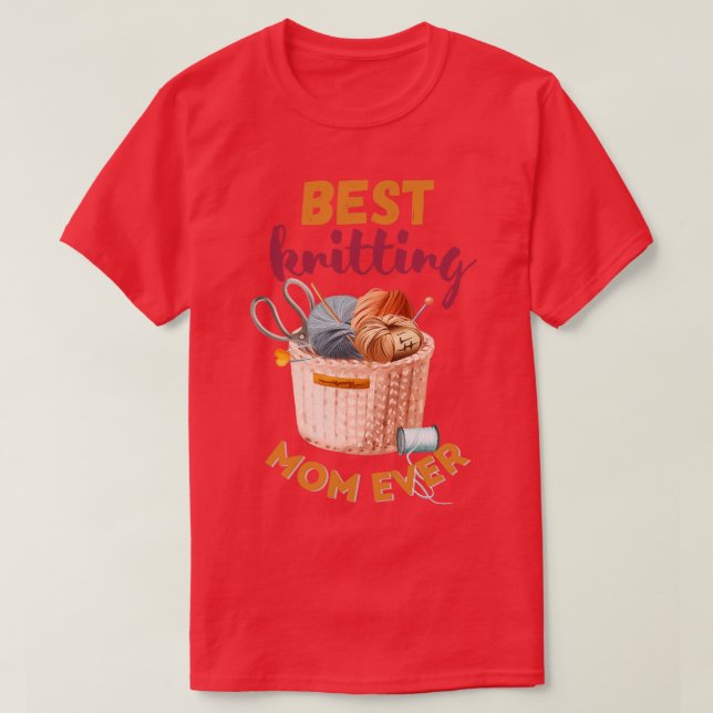 Camiseta Melhor tricô Mãe De 525 (Frente do Design)