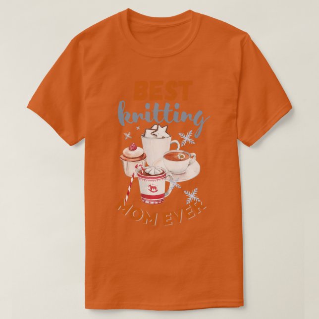 Camiseta Melhor tricô Mãe De 597 (Frente do Design)