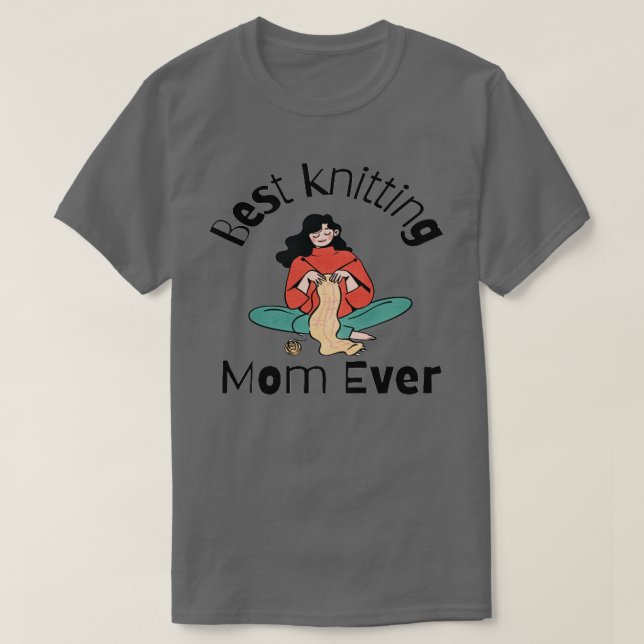 Camiseta Melhor tricô Mãe Ever2 (Frente do Design)