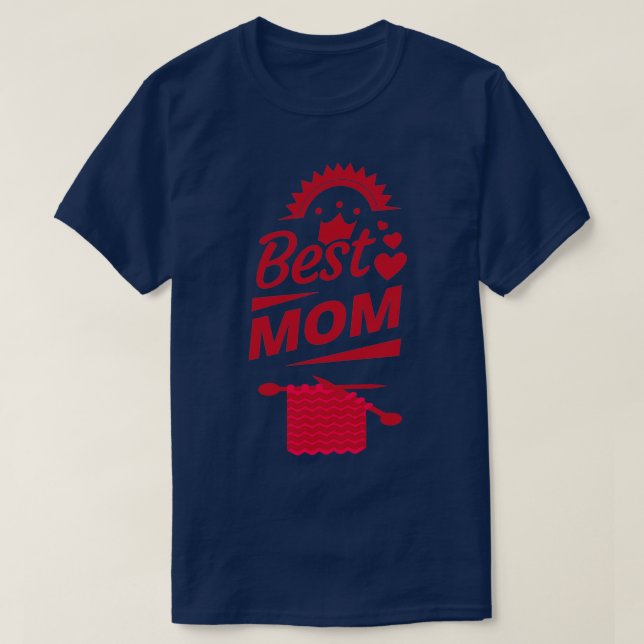 Camiseta Melhor tricô Mãe Ever88 (Frente do Design)