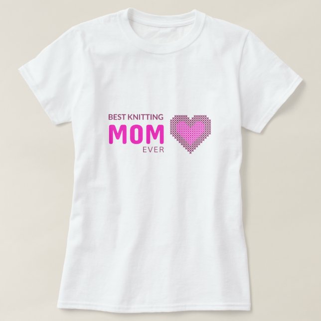 Camiseta Melhor tricô para a mamãe (Frente do Design)