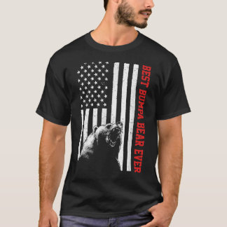 Camiseta Melhor Urso de Bumpa Nunca nos EUA Bandeira Americ