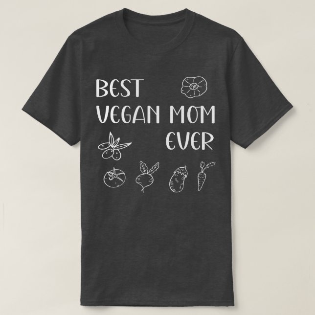 Camiseta Melhor Vegan Mãe Dia de as mães Mãe Mãe Mamãe (Frente do Design)