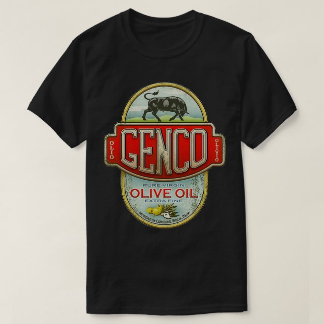 Camiseta MELHOR VENDA Genco Olive Company (Frente do Design)