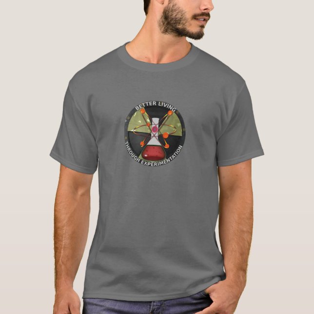 Camiseta Melhor vida com a experimentação radioativa (Frente)